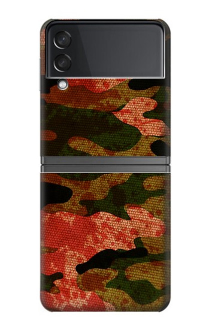 W3393 Camouflage Blood Splatter Hard Case For Samsung Galaxy Z Flip 4