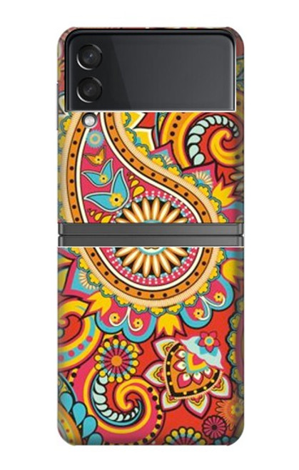 W3402 Floral Paisley Pattern Seamless Hard Case For Samsung Galaxy Z Flip 4