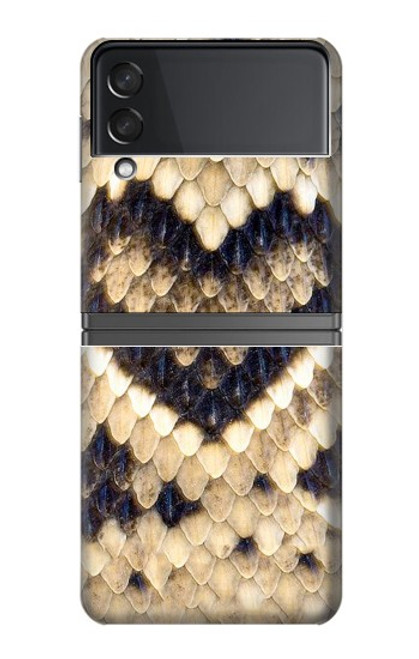 W3417 Diamond Rattle Snake Graphic Print Hard Case For Samsung Galaxy Z Flip 4