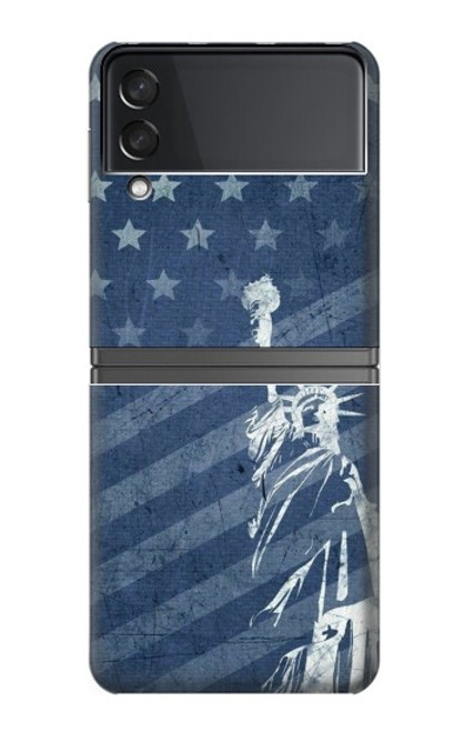 W3450 US Flag Liberty Statue Hard Case For Samsung Galaxy Z Flip 4