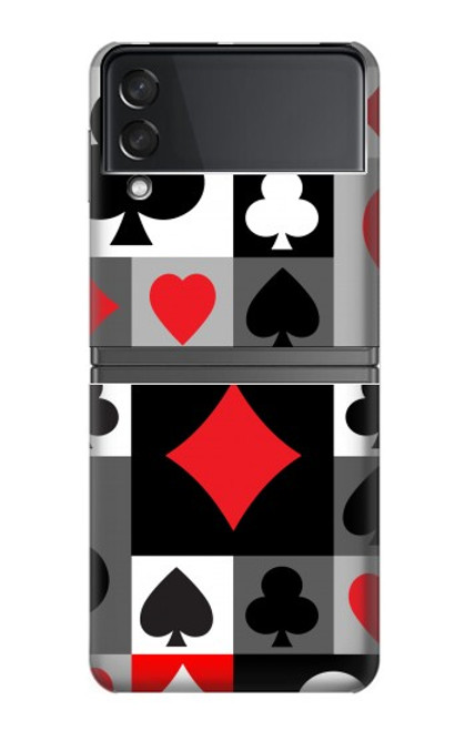 W3463 Poker Card Suit Hard Case For Samsung Galaxy Z Flip 4