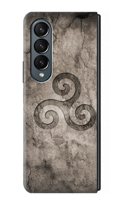 W2892 Triskele Symbol Stone Texture Hard Case For Samsung Galaxy Z Fold 4