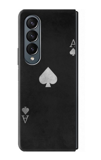 W3152 Black Ace of Spade Hard Case For Samsung Galaxy Z Fold 4