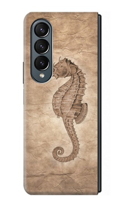 W3214 Seahorse Skeleton Fossil Hard Case For Samsung Galaxy Z Fold 4