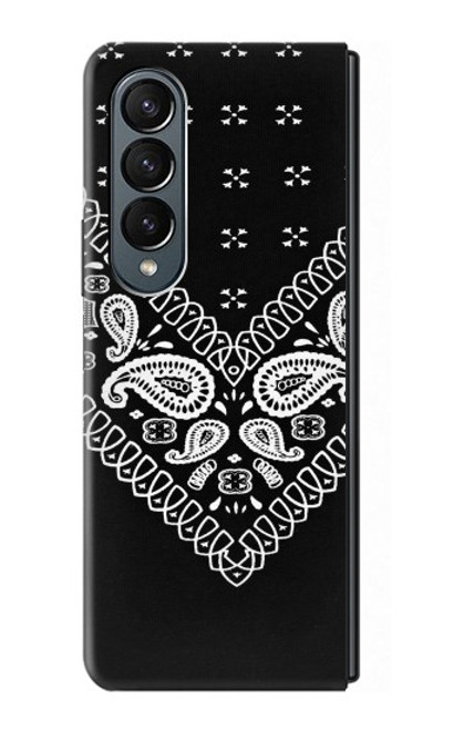 W3363 Bandana Black Pattern Hard Case For Samsung Galaxy Z Fold 4