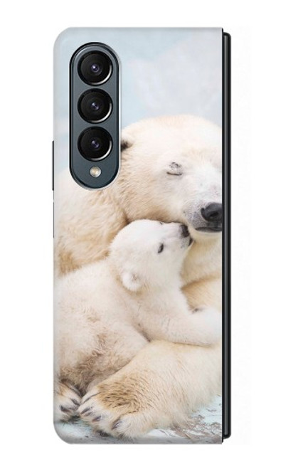 W3373 Polar Bear Hug Family Hard Case For Samsung Galaxy Z Fold 4