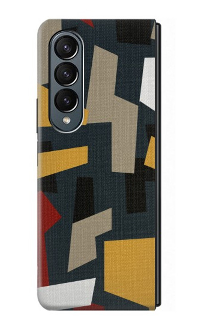 W3386 Abstract Fabric Texture Hard Case For Samsung Galaxy Z Fold 4