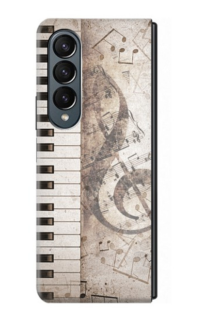 W3390 Music Note Hard Case For Samsung Galaxy Z Fold 4