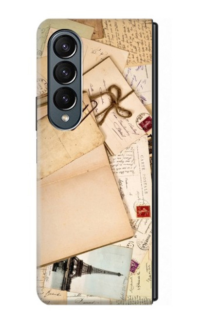 W3397 Postcards Memories Hard Case For Samsung Galaxy Z Fold 4