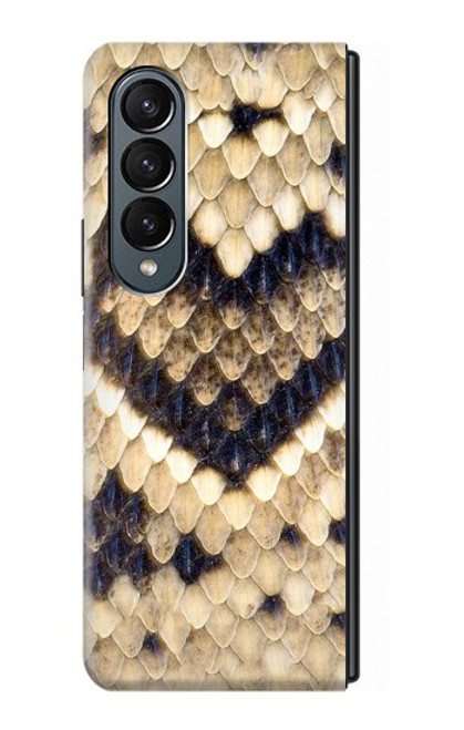 W3417 Diamond Rattle Snake Graphic Print Hard Case For Samsung Galaxy Z Fold 4