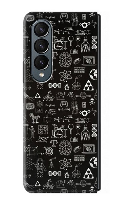 W3426 Blackboard Science Hard Case For Samsung Galaxy Z Fold 4