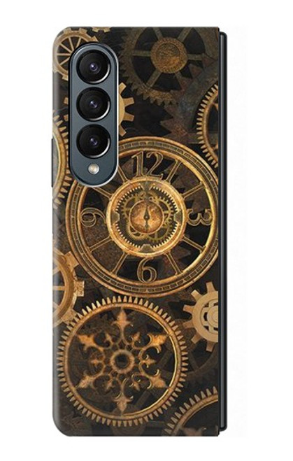 W3442 Clock Gear Hard Case For Samsung Galaxy Z Fold 4