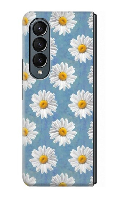 W3454 Floral Daisy Hard Case For Samsung Galaxy Z Fold 4