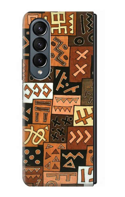 W3460 Mali Art Pattern Hard Case For Samsung Galaxy Z Fold 4