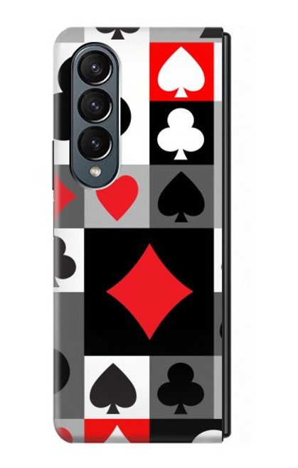 W3463 Poker Card Suit Hard Case For Samsung Galaxy Z Fold 4