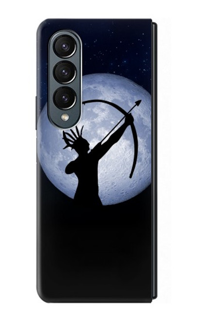 W3489 Indian Hunter Moon Hard Case For Samsung Galaxy Z Fold 4