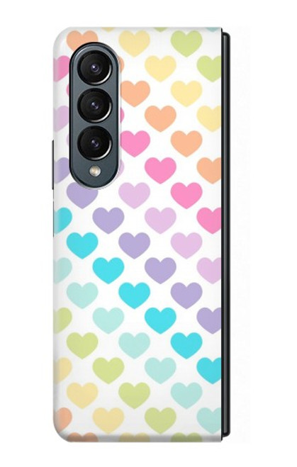 W3499 Colorful Heart Pattern Hard Case For Samsung Galaxy Z Fold 4