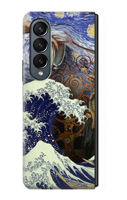 W3851 World of Art Van Gogh Hokusai Da Vinci Hard Case For Samsung Galaxy Z Fold 4