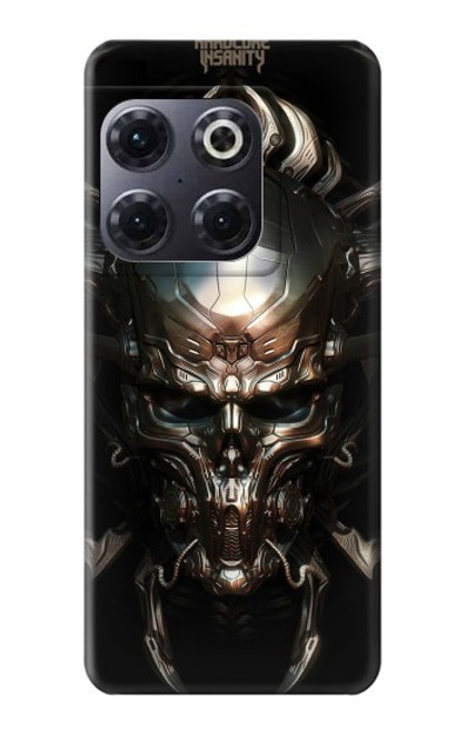 W1027 Hardcore Metal Skull Hard Case and Leather Flip Case For OnePlus 10T