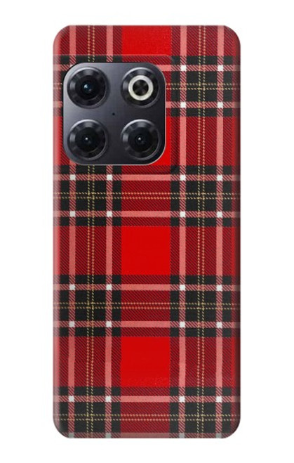 W2374 Tartan Red Pattern Hard Case and Leather Flip Case For OnePlus 10T