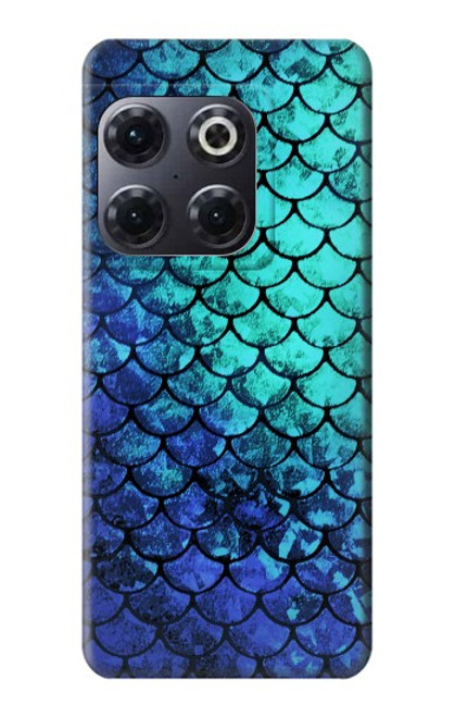 W3047 Green Mermaid Fish Scale Hard Case and Leather Flip Case For OnePlus 10T