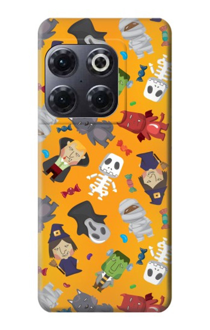 W3275 Cute Halloween Cartoon Pattern Hard Case and Leather Flip Case For OnePlus 10T