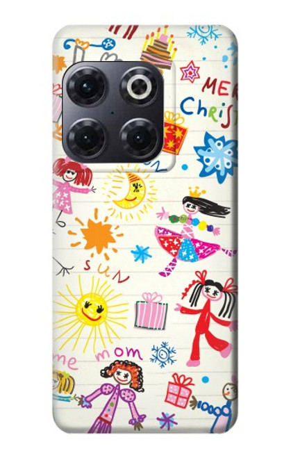 W3280 Kids Drawing Hard Case and Leather Flip Case For OnePlus 10T