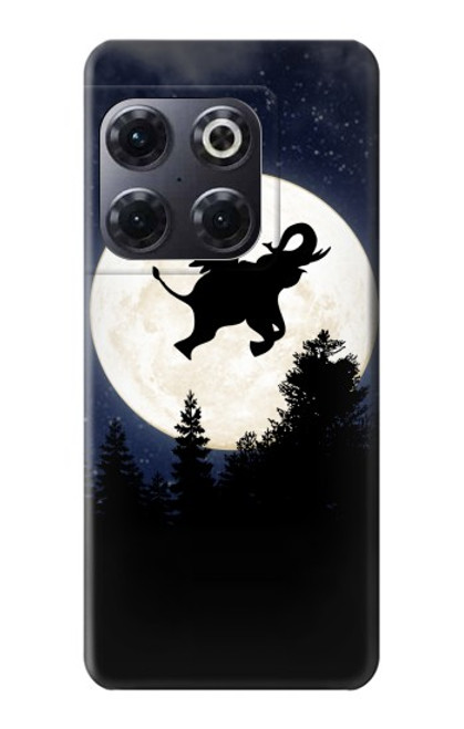 W3323 Flying Elephant Full Moon Night Hard Case and Leather Flip Case For OnePlus 10T