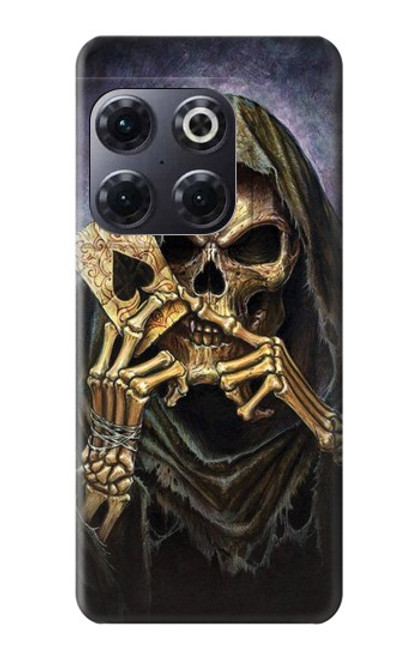 W3594 Grim Reaper Wins Poker Hard Case and Leather Flip Case For OnePlus 10T