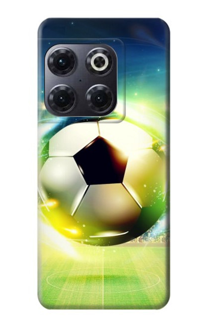 W3844 Glowing Football Soccer Ball Hard Case and Leather Flip Case For OnePlus 10T
