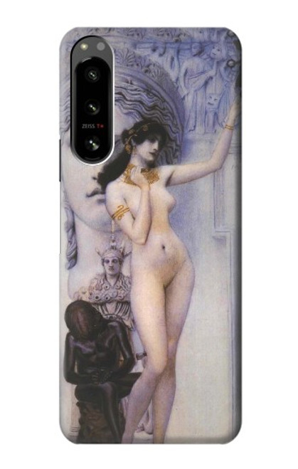 W3353 Gustav Klimt Allegory of Sculpture Hard Case and Leather Flip Case For Sony Xperia 5 IV