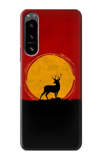 W3513 Deer Sunset Hard Case and Leather Flip Case For Sony Xperia 5 IV