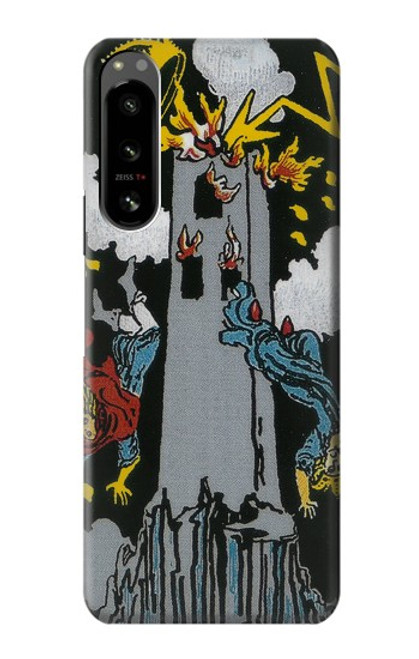 W3745 Tarot Card The Tower Hard Case and Leather Flip Case For Sony Xperia 5 IV