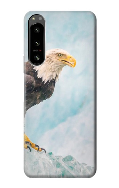 W3843 Bald Eagle On Ice Hard Case and Leather Flip Case For Sony Xperia 5 IV