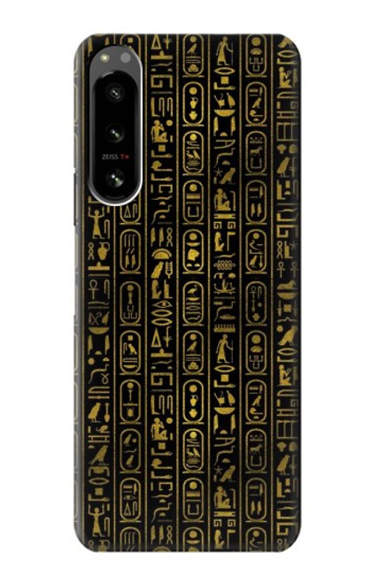 W3869 Ancient Egyptian Hieroglyphic Hard Case and Leather Flip Case For Sony Xperia 5 IV