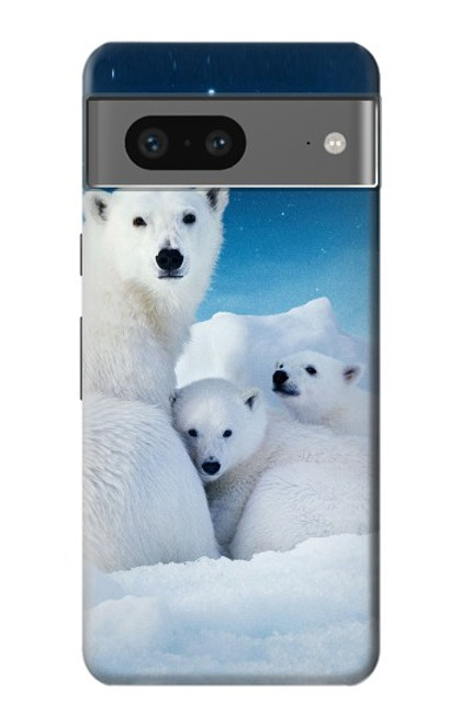 W0285 Polar Bear Family Arctic Hard Case and Leather Flip Case For Google Pixel 7