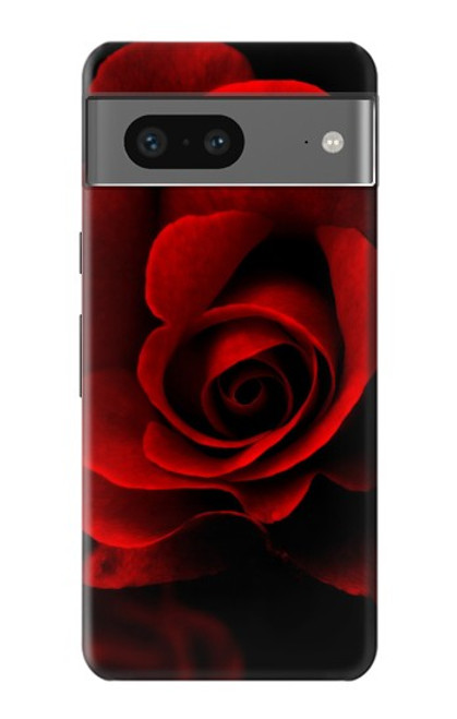 W2898 Red Rose Hard Case and Leather Flip Case For Google Pixel 7