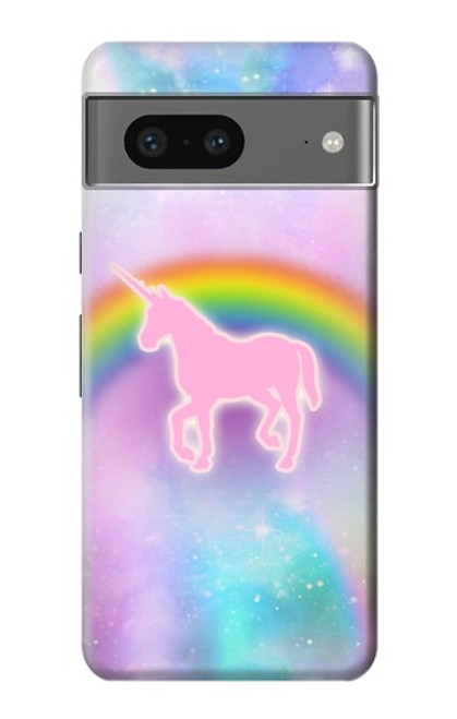 W3070 Rainbow Unicorn Pastel Sky Hard Case and Leather Flip Case For Google Pixel 7