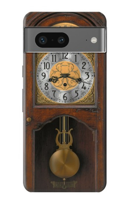 W3173 Grandfather Clock Antique Wall Clock Hard Case and Leather Flip Case For Google Pixel 7