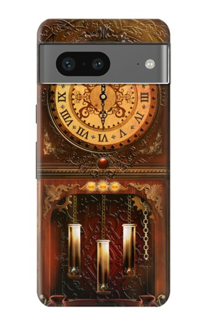 W3174 Grandfather Clock Hard Case and Leather Flip Case For Google Pixel 7