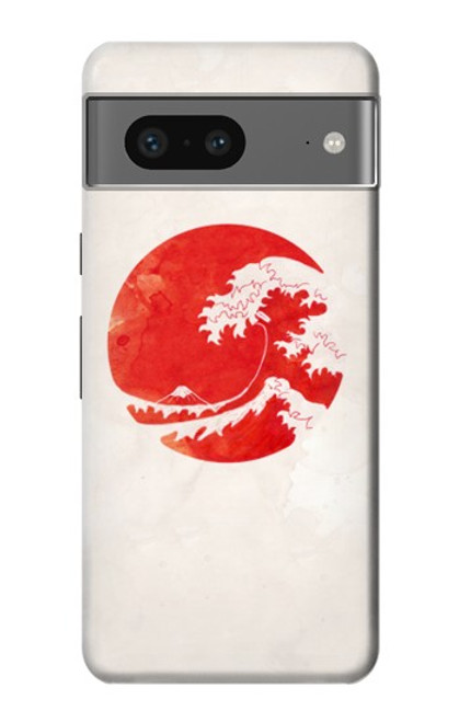 W3237 Waves Japan Flag Hard Case and Leather Flip Case For Google Pixel 7