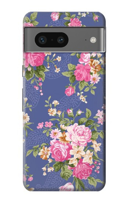 W3265 Vintage Flower Pattern Hard Case and Leather Flip Case For Google Pixel 7