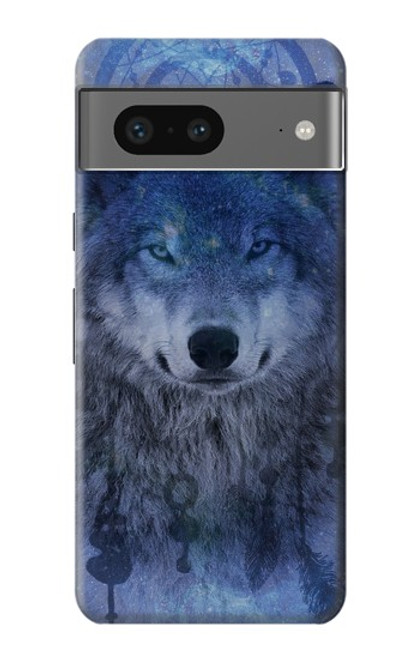 W3410 Wolf Dream Catcher Hard Case and Leather Flip Case For Google Pixel 7