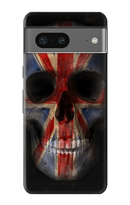 W3848 United Kingdom Flag Skull Hard Case and Leather Flip Case For Google Pixel 7