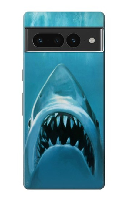 W0830 White Shark Hard Case and Leather Flip Case For Google Pixel 7 Pro