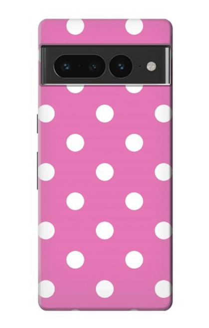 W2358 Pink Polka Dots Hard Case and Leather Flip Case For Google Pixel 7 Pro