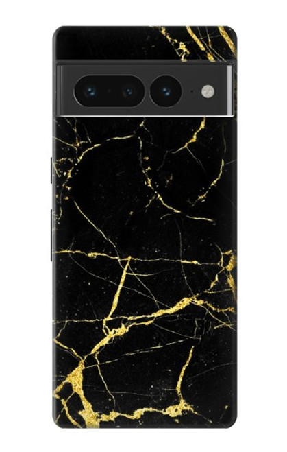 W2896 Gold Marble Graphic Printed Hard Case and Leather Flip Case For Google Pixel 7 Pro