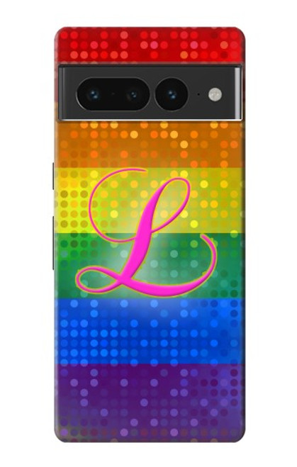 W2900 Rainbow LGBT Lesbian Pride Flag Hard Case and Leather Flip Case For Google Pixel 7 Pro