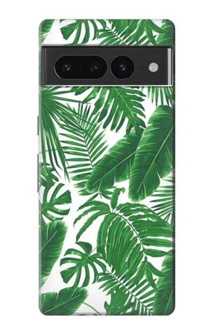 W3457 Paper Palm Monstera Hard Case and Leather Flip Case For Google Pixel 7 Pro