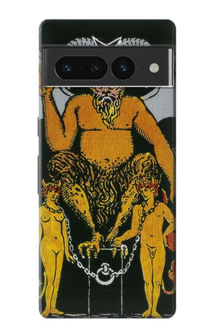 W3740 Tarot Card The Devil Hard Case and Leather Flip Case For Google Pixel 7 Pro